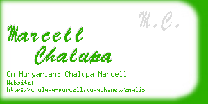 marcell chalupa business card